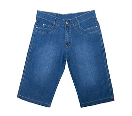 Image showing Jeans shorts isolated on the white background