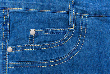 Image showing Close up of jeans background