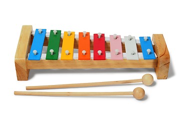 Image showing Xylophone on white