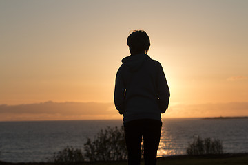 Image showing Sunset Child