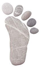 Image showing stone foot on white