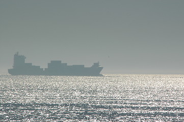 Image showing Blue ship