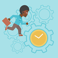 Image showing Businessman running vector illustration.