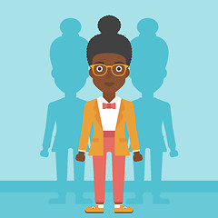 Image showing Woman searching for job vector illustration.