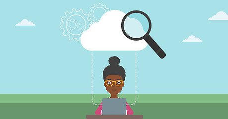 Image showing Cloud computing technology vector illustration.