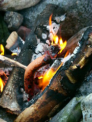 Image showing Food in fire