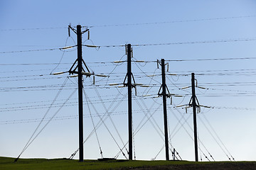 Image showing High-voltage power poles