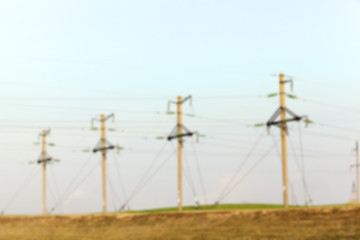 Image showing High-voltage power poles