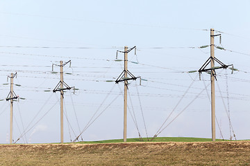 Image showing High-voltage power poles