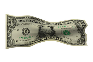 Image showing Crumpled Dollar Bill