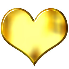 Image showing 3D Golden Heart