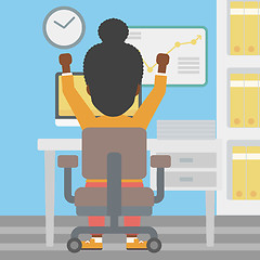 Image showing Successful business woman vector illustration.