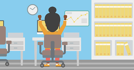 Image showing Successful business woman vector illustration.