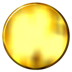 Image showing 3D Golden Circular Button