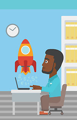 Image showing Successful business start up vector illustration.