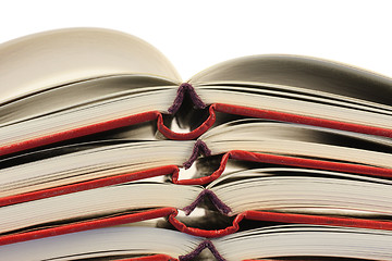 Image showing Stack of open books