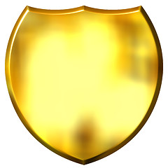 Image showing 3D Golden Shield