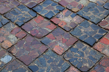 Image showing stone road after rain