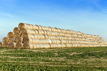 Image showing stack of straw in the field