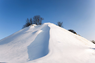 Image showing snow covered hill