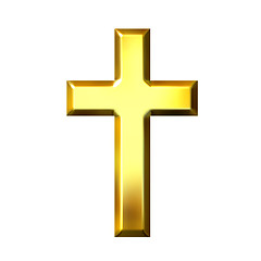 Image showing 3D Golden Cross