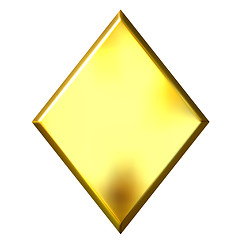 Image showing 3D Golden Diamond