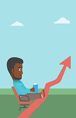 Image showing Businessman reading book vector illustration.