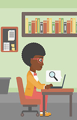 Image showing Business woman working on her laptop.