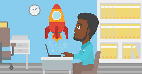 Image showing Successful business start up vector illustration.