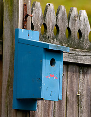 Image showing Blue Birdhouse