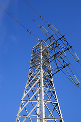 Image showing High-voltage power poles