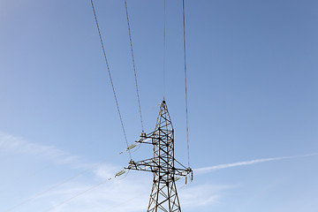 Image showing High-voltage power poles