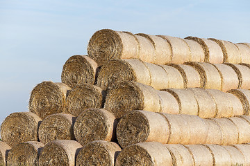 Image showing stack of straw in the field