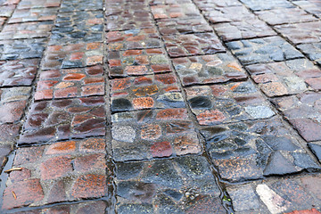 Image showing stone road after rain