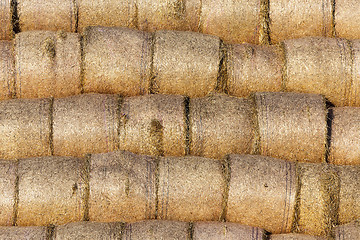 Image showing stack of straw in the field