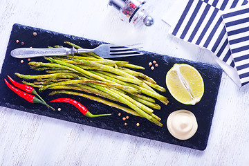 Image showing fried asparagus