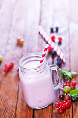 Image showing yogurt with berries