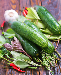 Image showing cucumbers