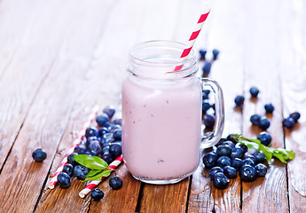 Image showing blueberry yogurt