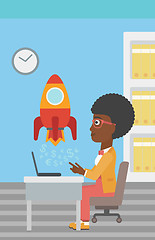 Image showing Successful business start up vector illustration.