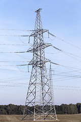 Image showing High-voltage power poles