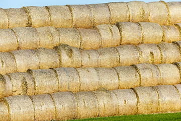 Image showing stack of straw in the field