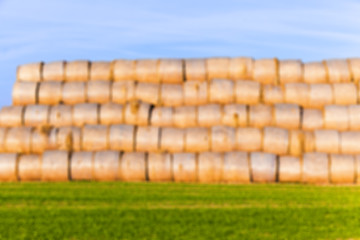 Image showing stack of straw in the field