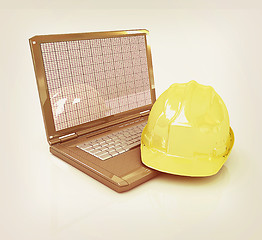 Image showing Technical engineer concept . 3D illustration. Vintage style.