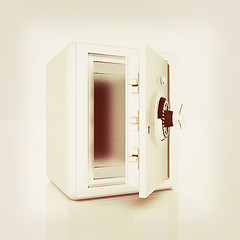 Image showing Security metal safe with empty space inside . 3D illustration. V