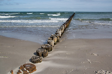 Image showing Groyne in Zingst, Darss, Germany