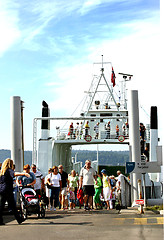 Image showing Ferry arrives Langøya