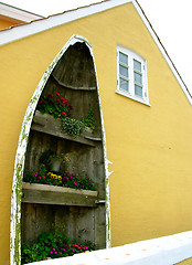 Image showing Garden boat in Skagen