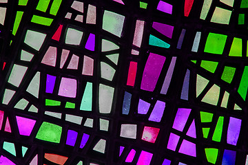 Image showing Image of a multicolored stained glass window