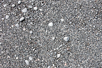 Image showing Black sand beach in Iceland